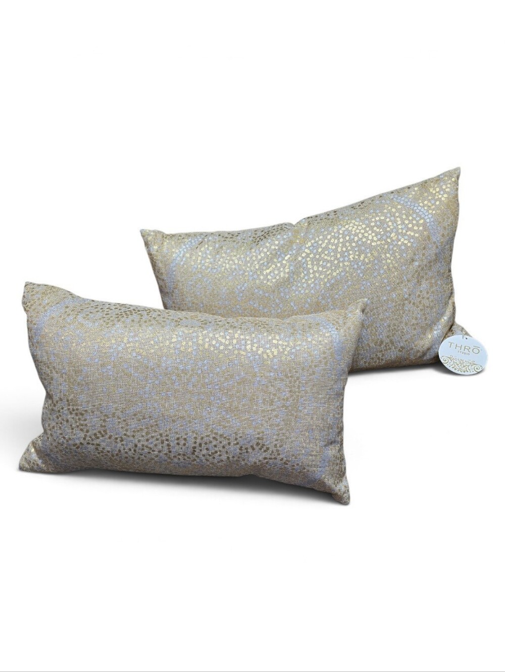 Thro Two-Piece Gold/Silver Metallic Accent Pillow Set